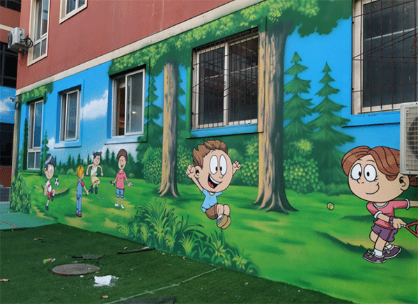 幼兒園墻噴繪如何做？